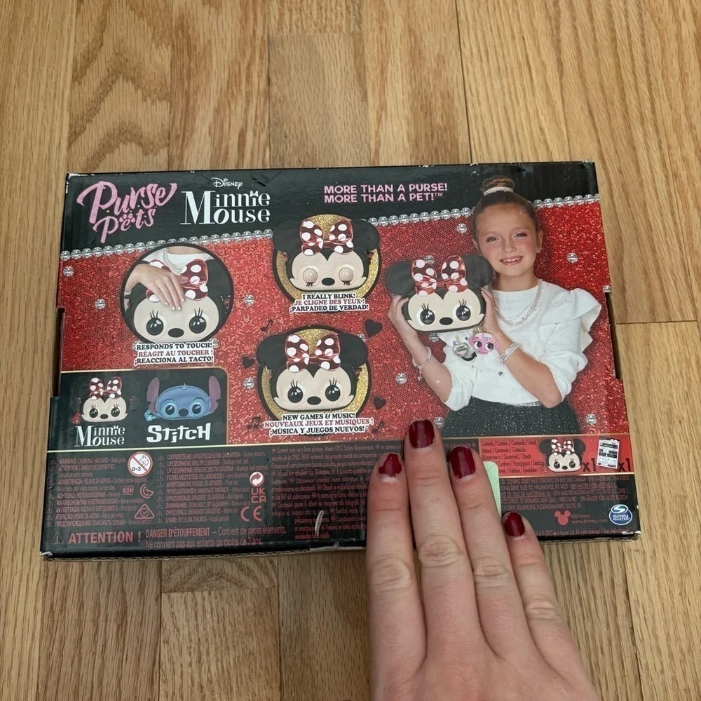 Purse Pets Disney Interactive Pet Toy and Shoulder Bag Minnie Mouse NEW Black